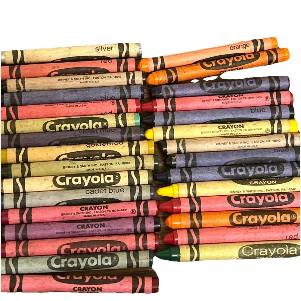 Vintage Retired Crayola Crayons Binney Smith USA lot Of 60 Plus